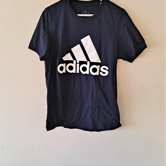 Adidas Navy & White Active / Athletic Logo Tee Shirt - Size S - Picture 6 of 8